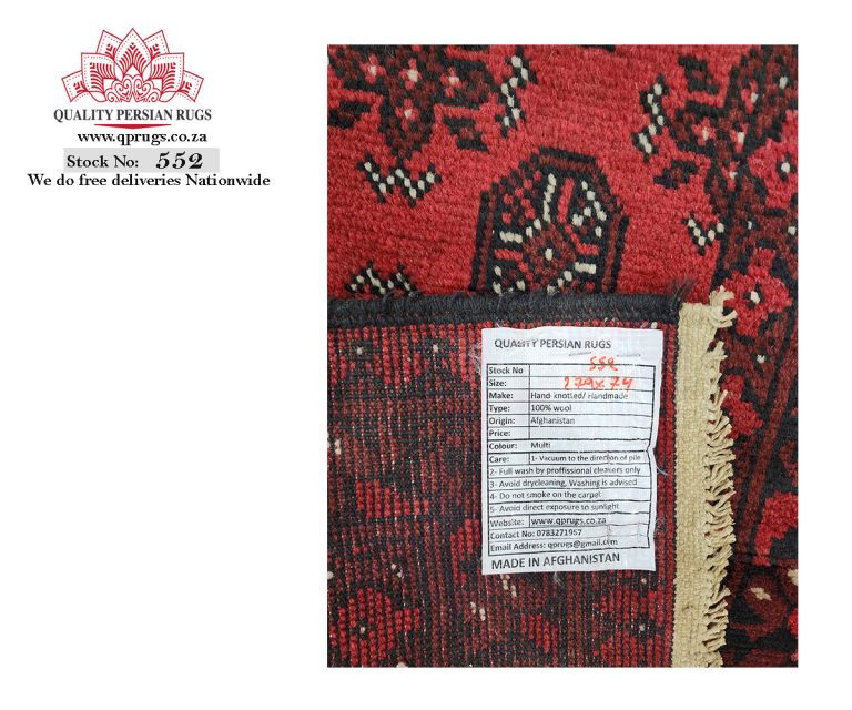 Red Afghan carpet
